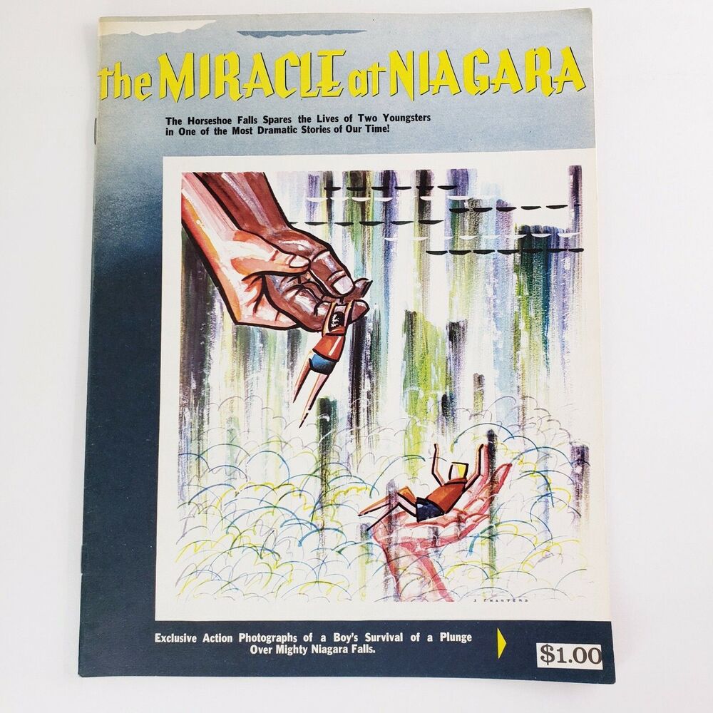 Vtg The Miracle at Niagara Booklet Boy's Survival of a Plunge Souvenir Ephemera